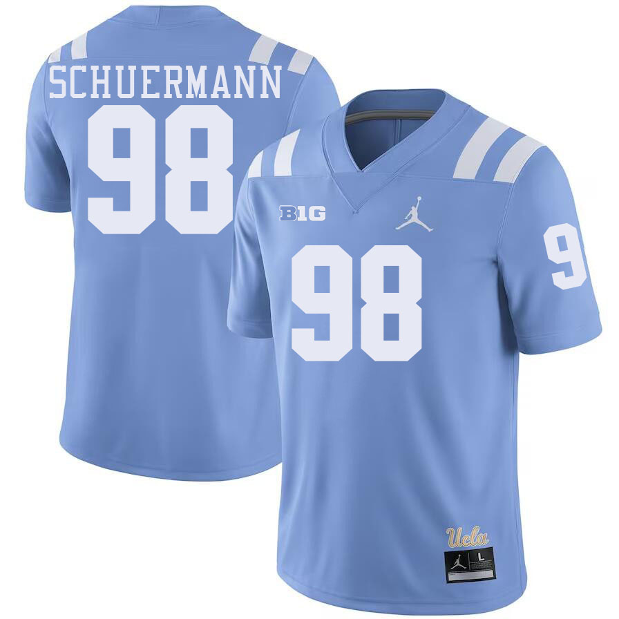 Men #98 Luke Schuermann UCLA Bruins College Football Jerseys Stitched-Power Blue